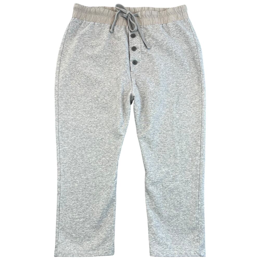 James Perse Slouchy Collage Sweatpant Gray Cropped Capri Women’s M WSFT1603